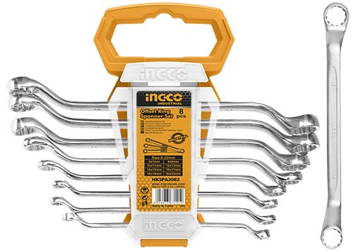 HKSPA3088-1.png Ingco Offset ring spanner set HKSPA3088 - Image 1