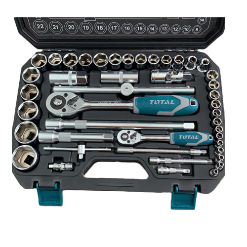 Socket-set-combined.jpg Total Socket set 44PCS 1/4"+1/2" - Image 1