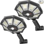 Solar Light 2 Pack Solar Powered Outdoor Lights with Motion Sensor
