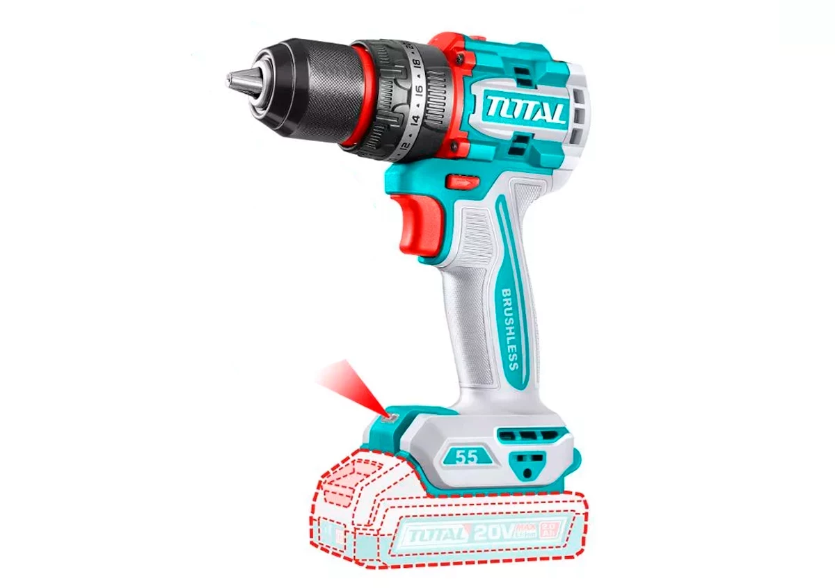 67d03e86f202b.webp Total Compact Brushless Cordless Impact Drill 55Nm 20v - Image 1