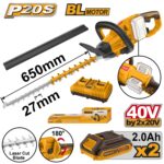 Ingco Lithium-ion hedge trimmer 40V (20V+20V) - Image 3