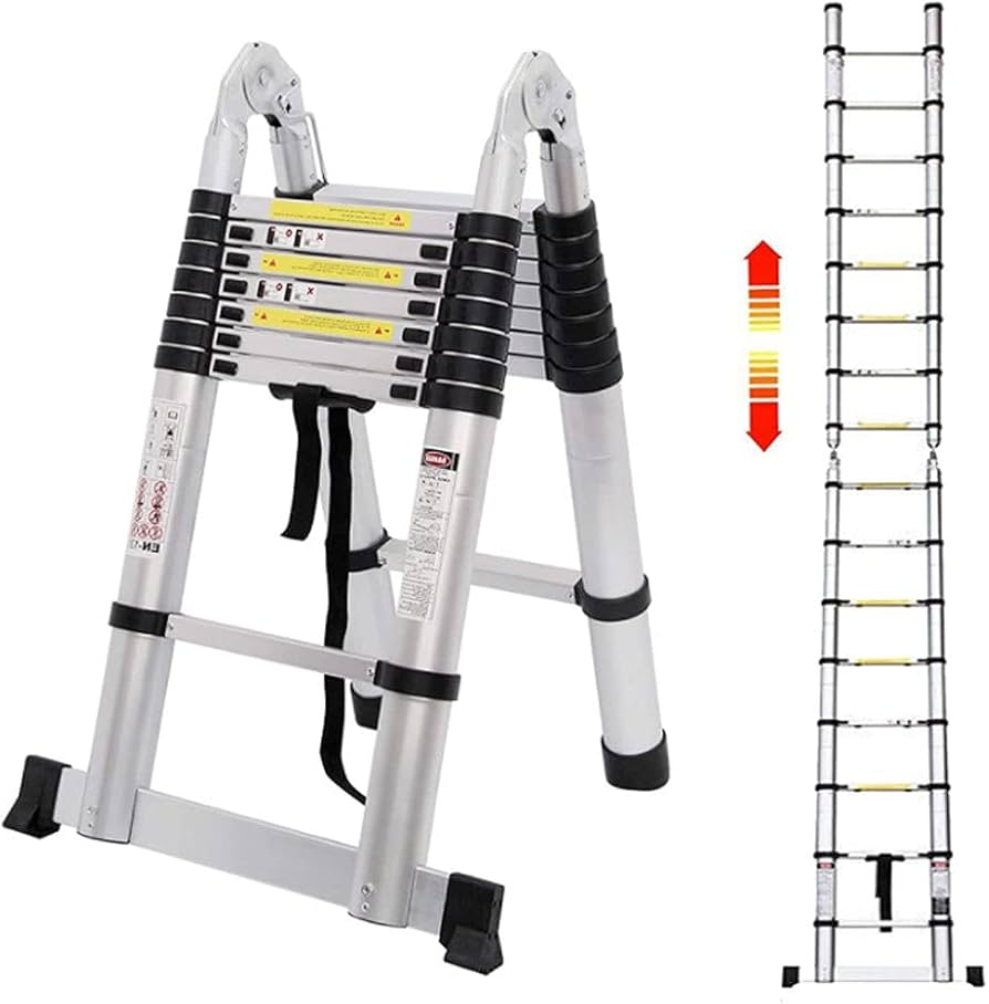 DUAL_TELESCOPIC_LADDER-1.jpg Double sided telescopic ladder 2.8M+2.8M - Image 1
