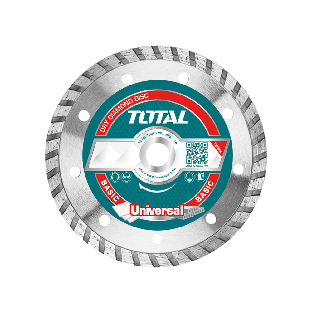 HardwareStore-TotalTools-PowerToolsAccessories-DryDiamondWheel-4.5-TAC2131153.jpg Total Turbo diamond disc 115(4-1/2")X22.2mm - Image 1