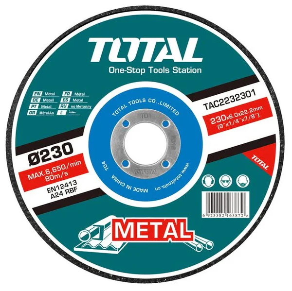 TAC2232301-i1_600x.webp Total Abrasive metal grinding disc 230mm(9")X6.0mm - Image 1