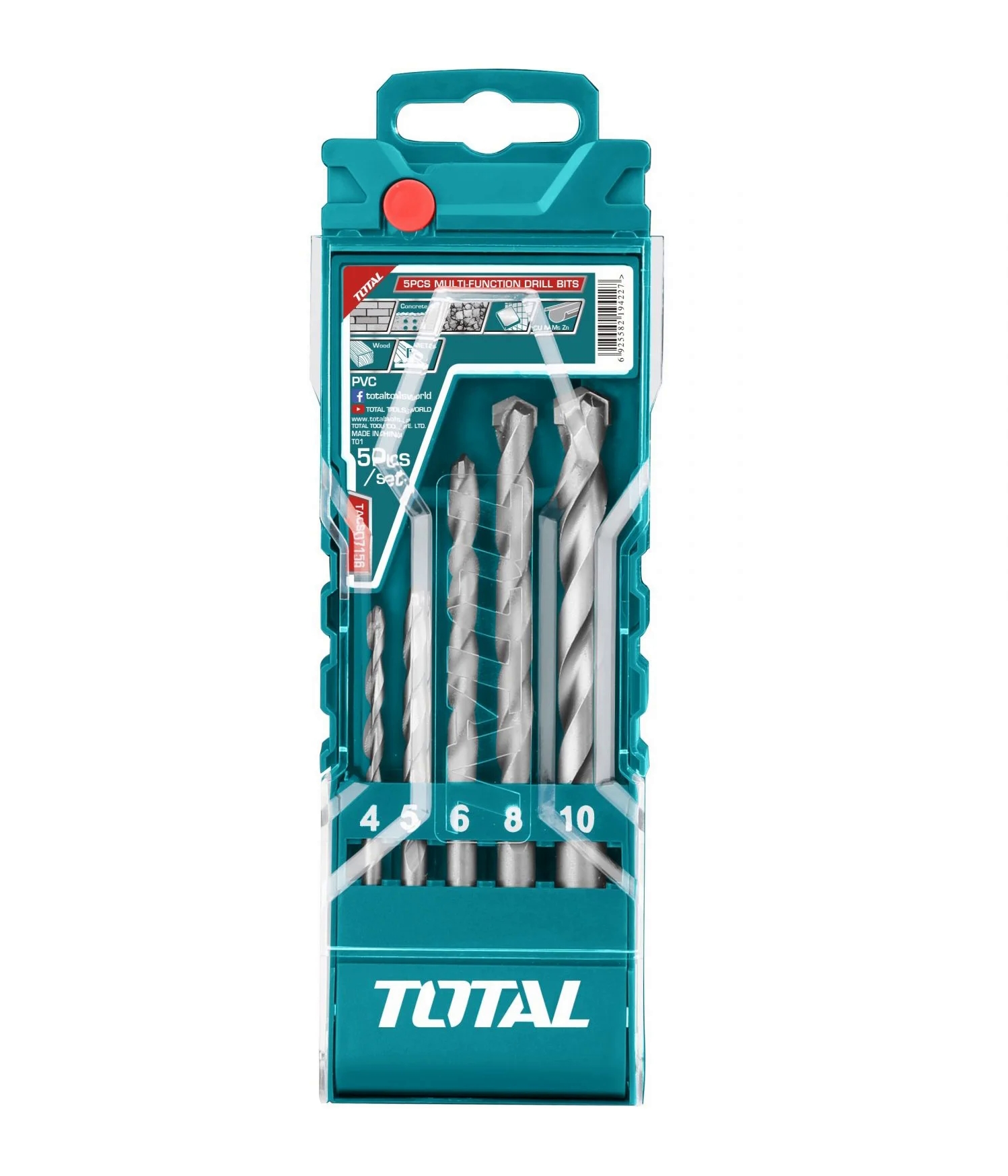 Total-TACSD7156-5pcs-multi-function-drill-bits.jpg Total 5PCS multi-function drill bits - Image 1