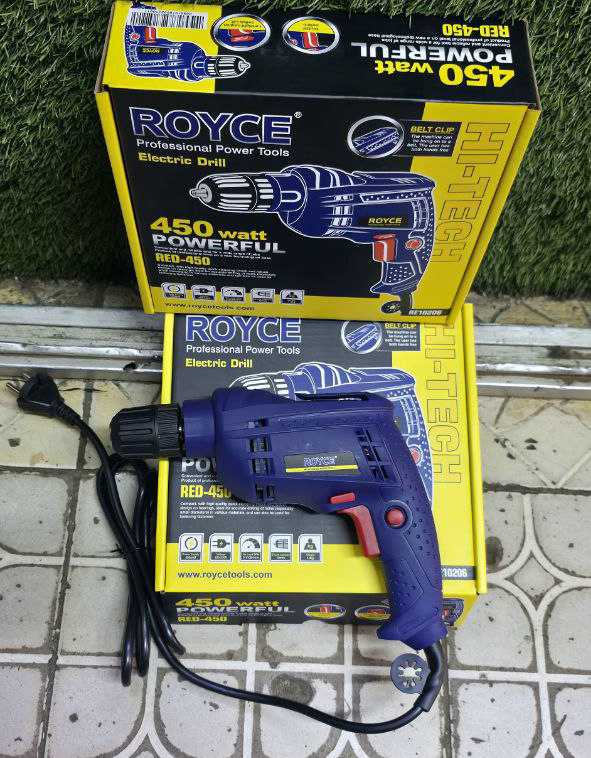 ce822047-f03f-456c-acbe-64ed9c334435.jpeg Royce Electric drill 450watts - Image 1