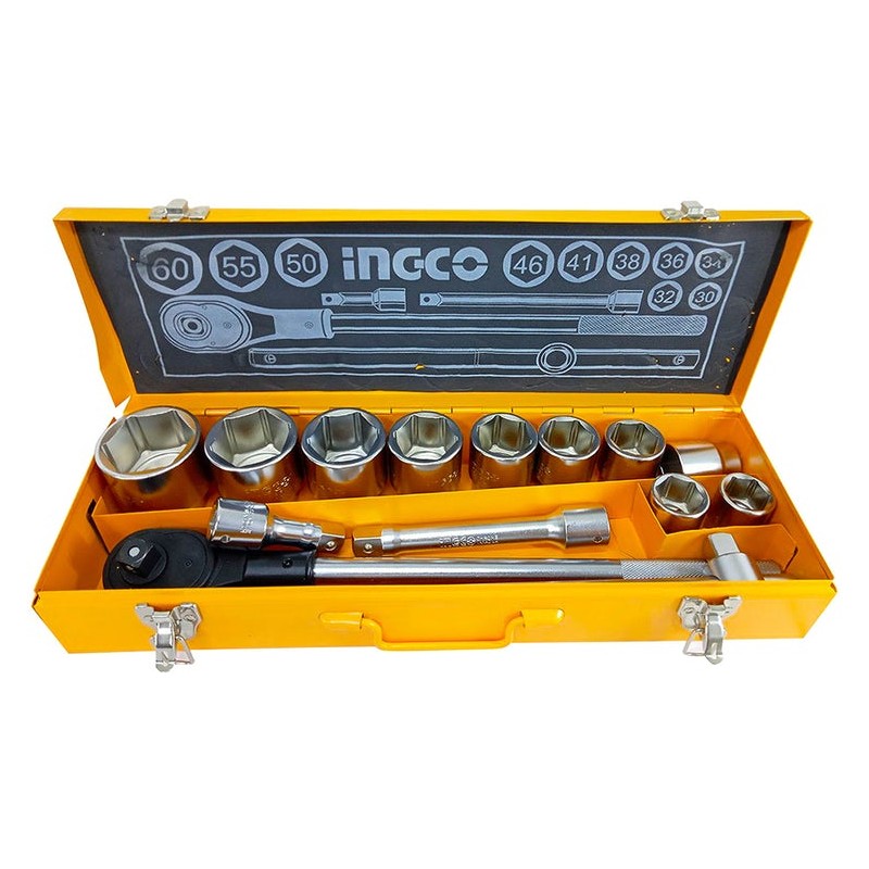 set-de-dados-15-piezas.jpg Ingco 15 Pcs 3/4" socket set - Image 1